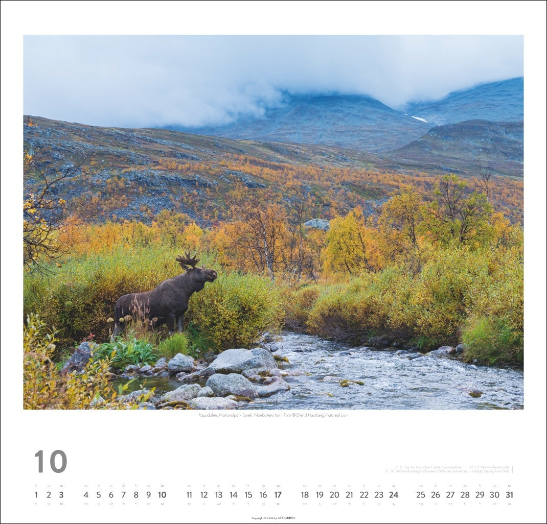 Schweden - Wandkalender 2027 -  Licht und Wasser - 46 x 48 cm - Kunstverlag Weingarten