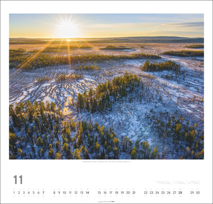 Schweden - Wandkalender 2027 -  Licht und Wasser - 46 x 48 cm - Kunstverlag Weingarten