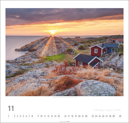 Schweden - Wandkalender 2026 -  Licht und Wasser - 46 x 48 cm - Kunstverlag Weingarten