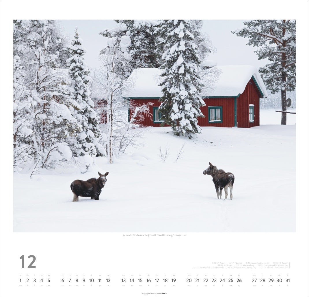 Schweden - Wandkalender 2027 -  Licht und Wasser - 46 x 48 cm - Kunstverlag Weingarten