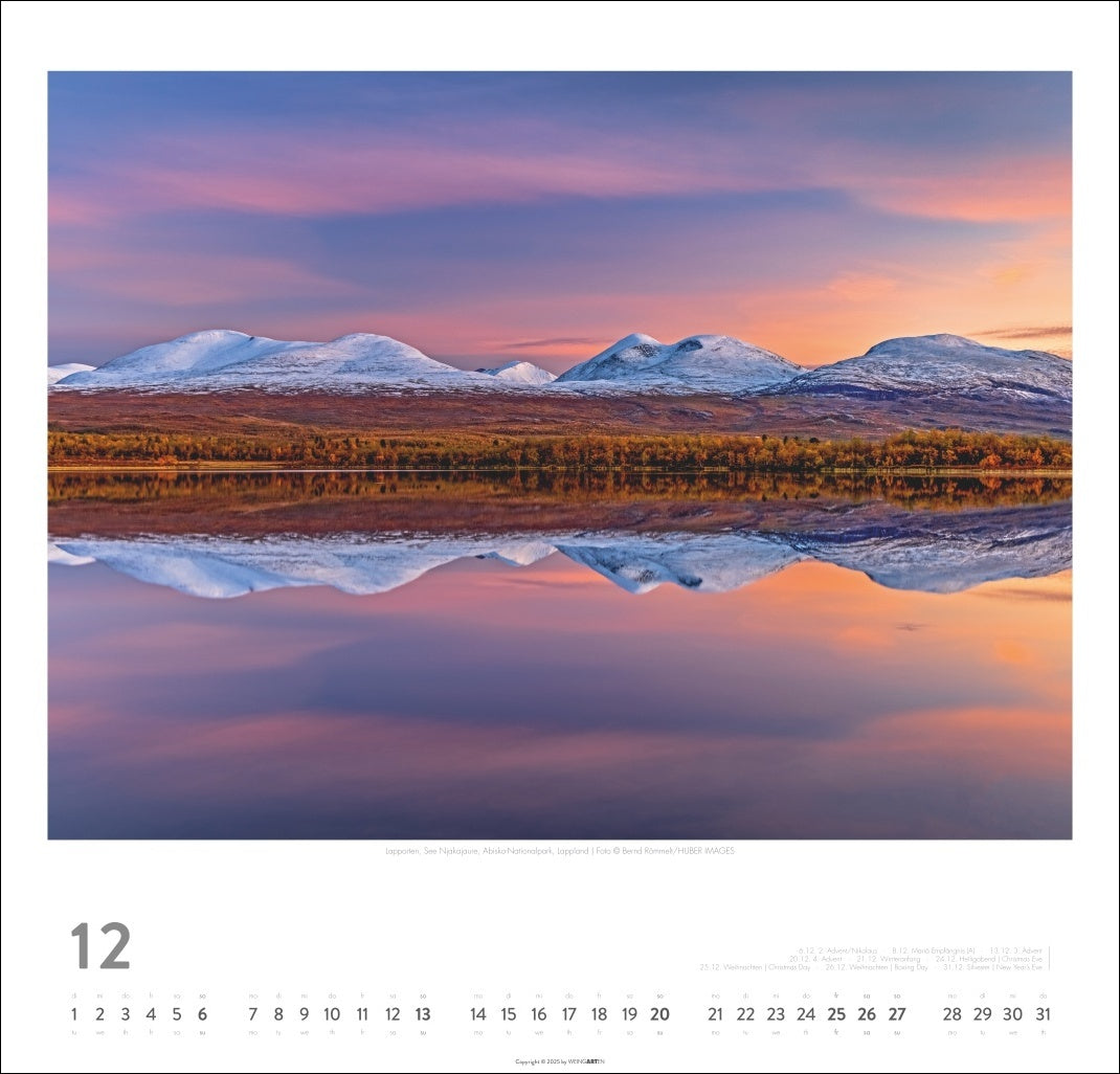 Schweden - Wandkalender 2026 -  Licht und Wasser - 46 x 48 cm - Kunstverlag Weingarten