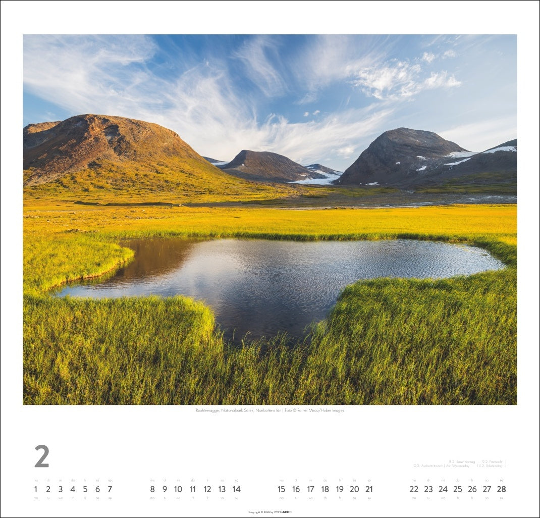 Schweden - Wandkalender 2027 -  Licht und Wasser - 46 x 48 cm - Kunstverlag Weingarten