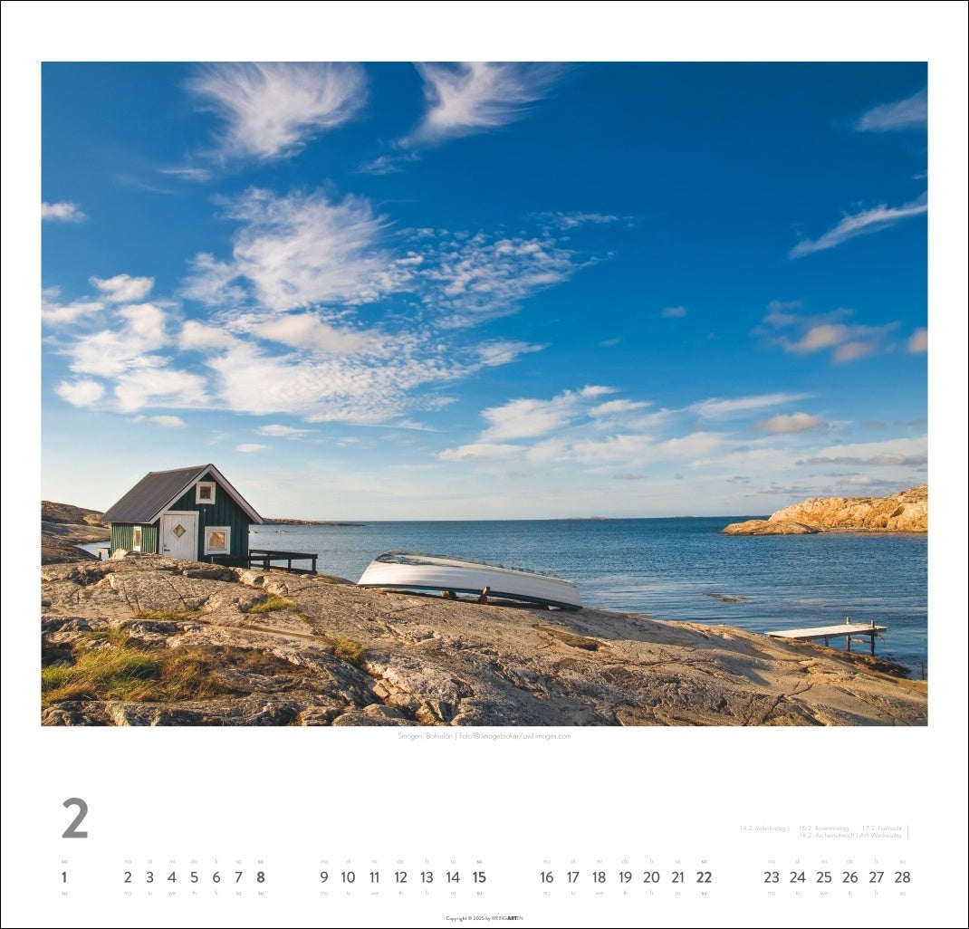 Schweden - Wandkalender 2026 -  Licht und Wasser - 46 x 48 cm - Kunstverlag Weingarten