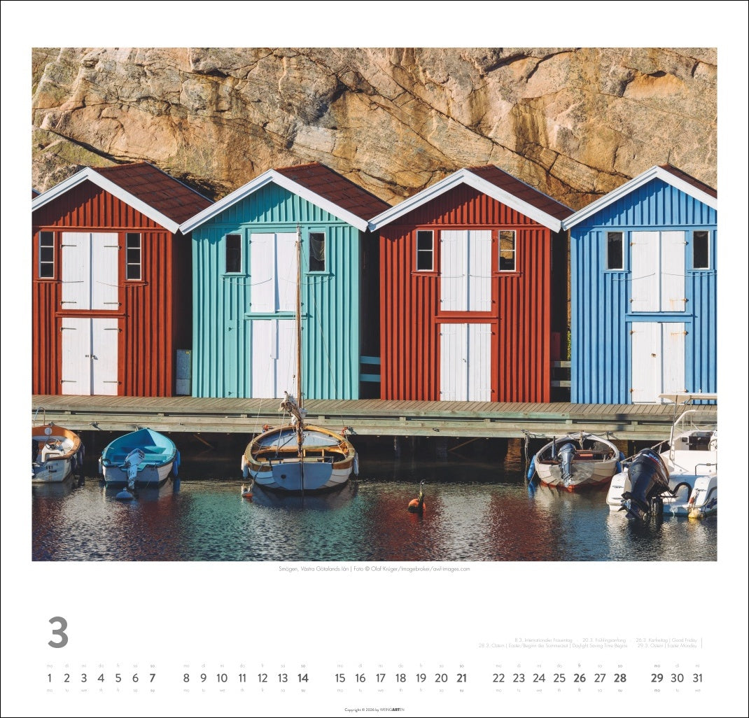 Schweden - Wandkalender 2027 -  Licht und Wasser - 46 x 48 cm - Kunstverlag Weingarten