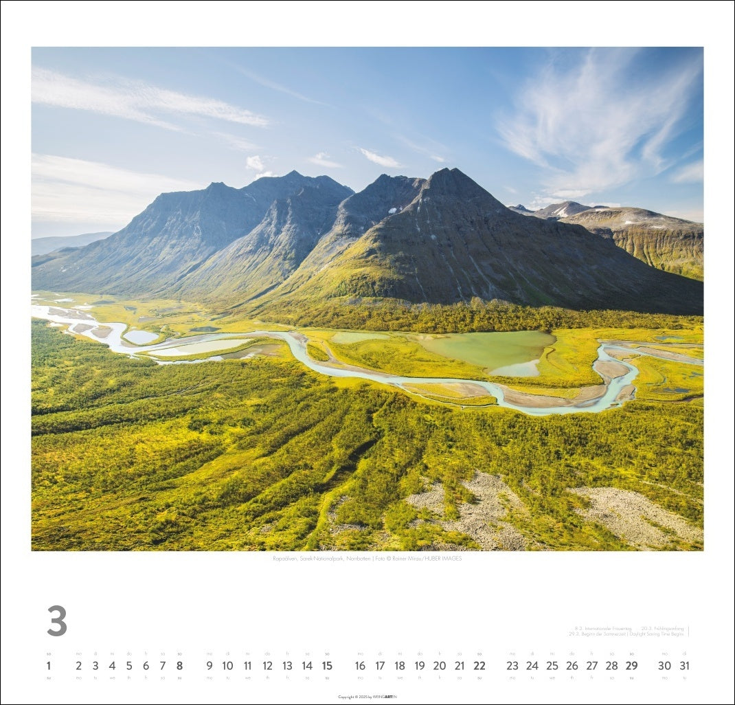 Schweden - Wandkalender 2026 -  Licht und Wasser - 46 x 48 cm - Kunstverlag Weingarten