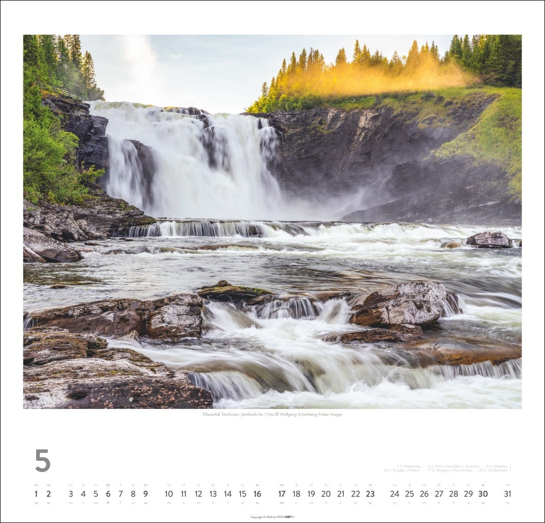 Schweden - Wandkalender 2027 -  Licht und Wasser - 46 x 48 cm - Kunstverlag Weingarten