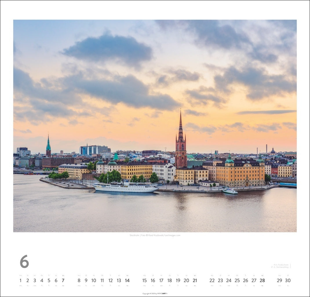 Schweden - Wandkalender 2026 -  Licht und Wasser - 46 x 48 cm - Kunstverlag Weingarten