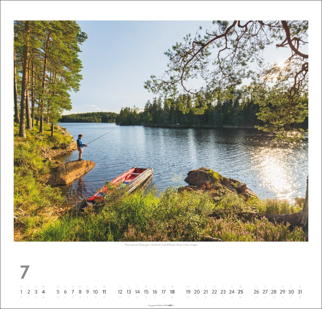 Schweden - Wandkalender 2027 -  Licht und Wasser - 46 x 48 cm - Kunstverlag Weingarten