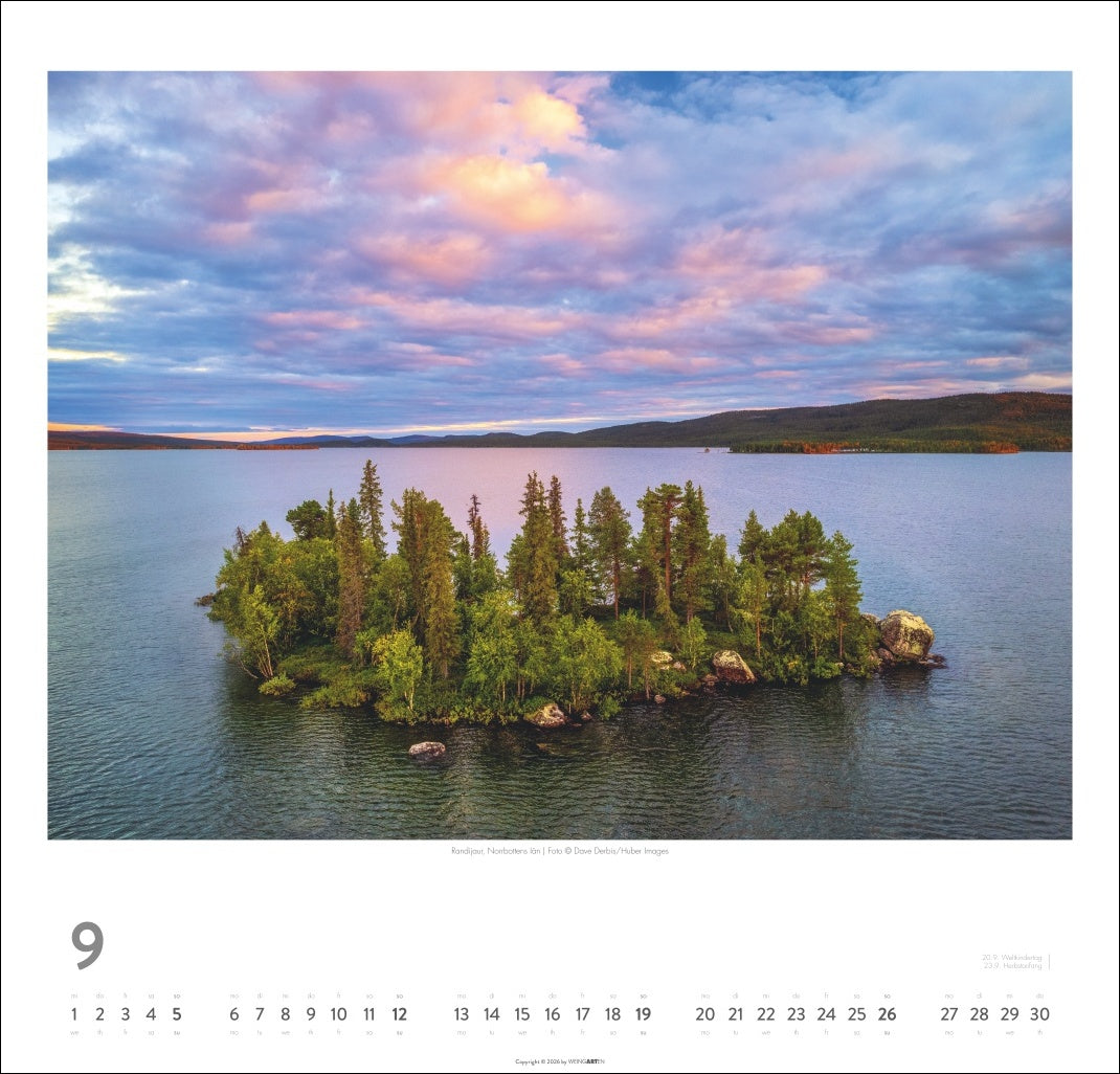 Schweden - Wandkalender 2027 -  Licht und Wasser - 46 x 48 cm - Kunstverlag Weingarten