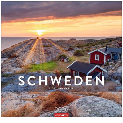 Schweden - Wandkalender 2026 -  Licht und Wasser - 46 x 48 cm - Kunstverlag Weingarten