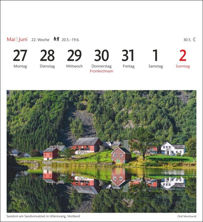 Norwegen - Sehnsuchts-Kalender 2024 - Harenberg
