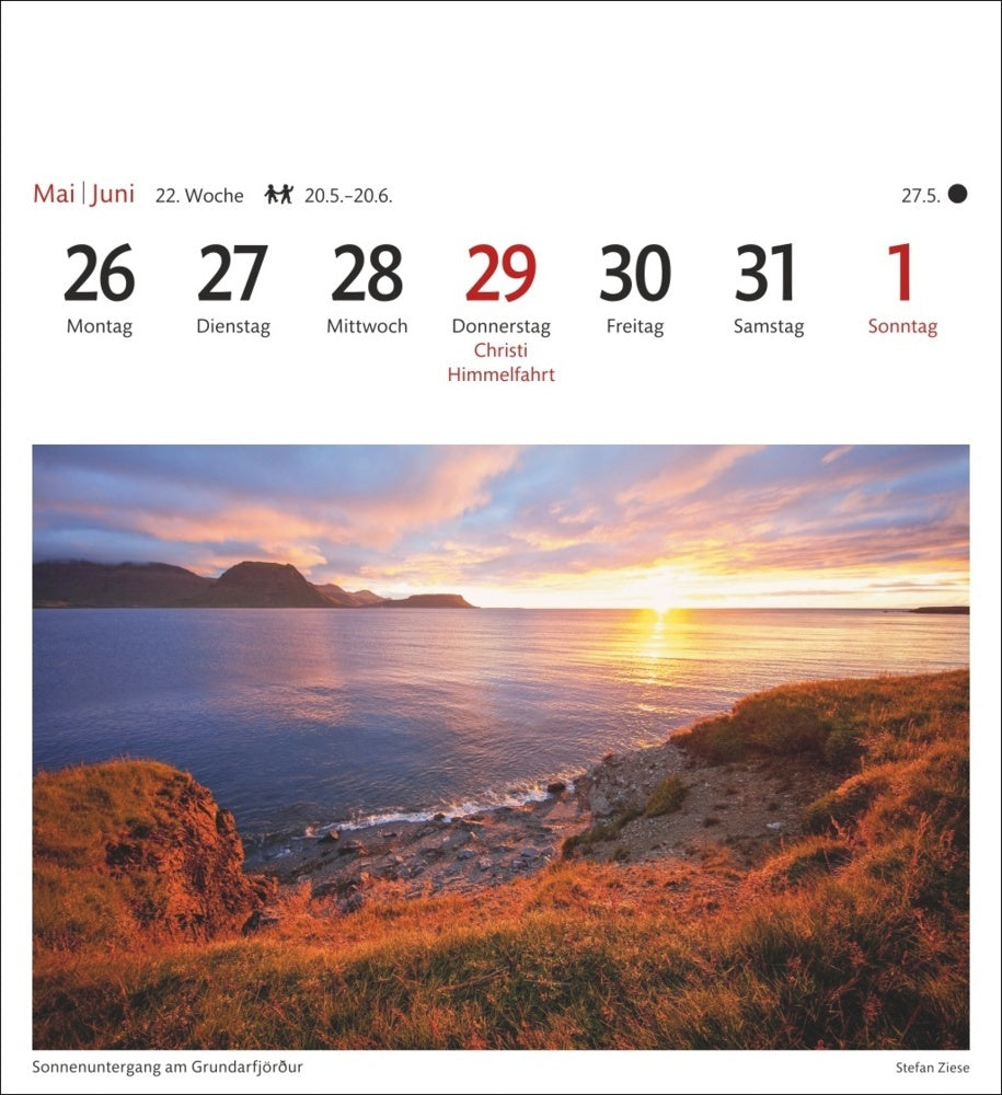 Island - Sehnsuchts-Kalender 2025 - Harenberg