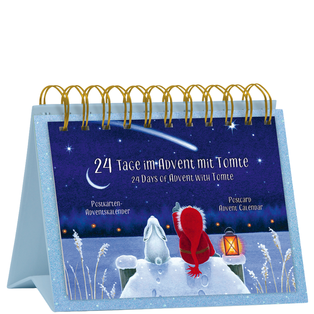 Postkarten-Adventskalender - 24 Tage im Advent mit Tomte - 19 x 14 cm