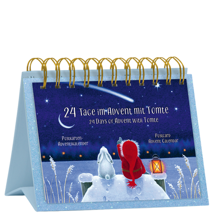 Postkarten-Adventskalender - 24 Tage im Advent mit Tomte - 19 x 14 cm