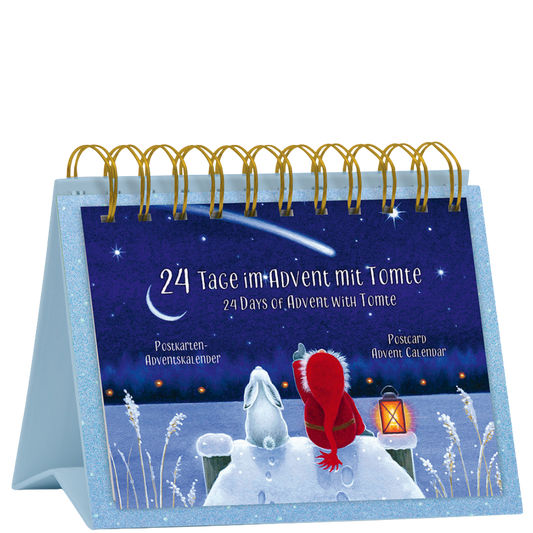 Postkarten-Adventskalender - 24 Tage im Advent mit Tomte - 19 x 14 cm