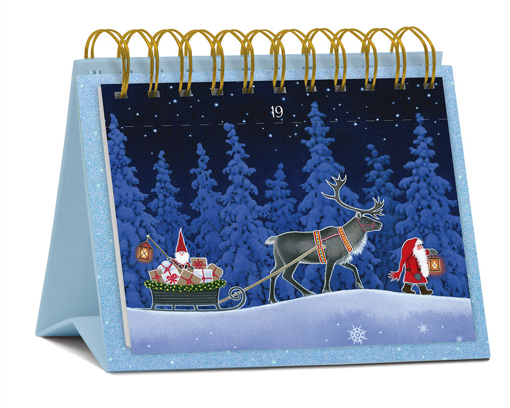 Postkarten-Adventskalender - 24 Tage im Advent mit Tomte - 19 x 14 cm