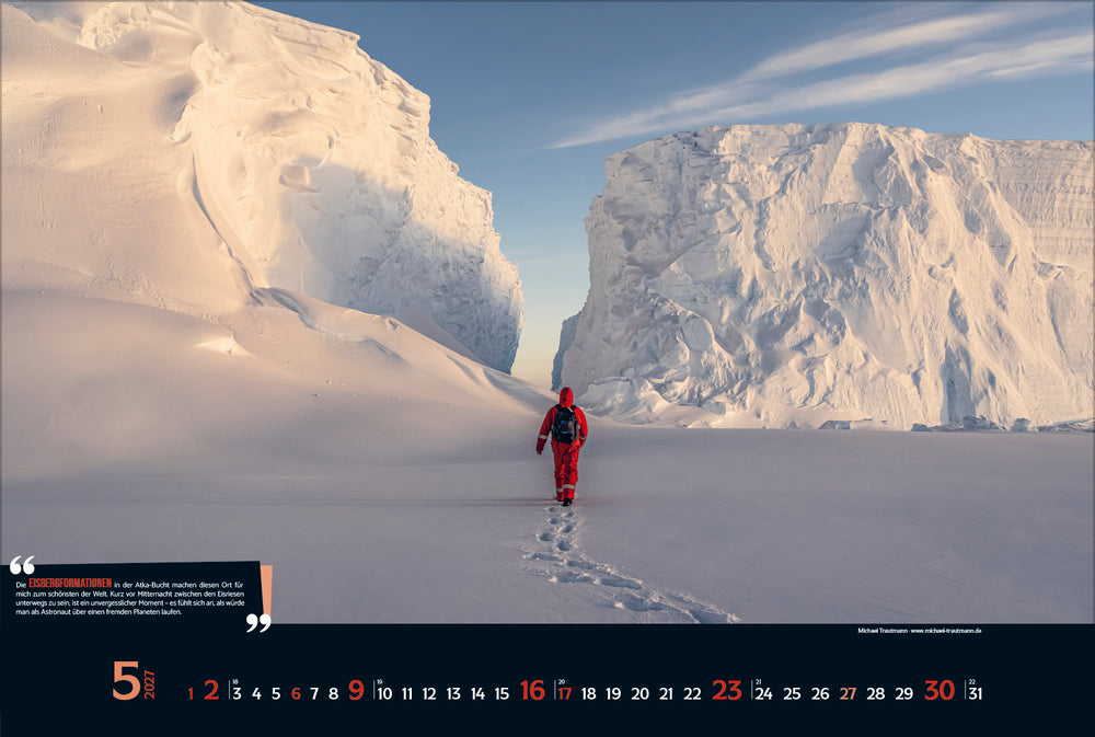 Expedition Antarktis - Wandkalender 2027 - 58 x 39 cm - Korsch Kalender
