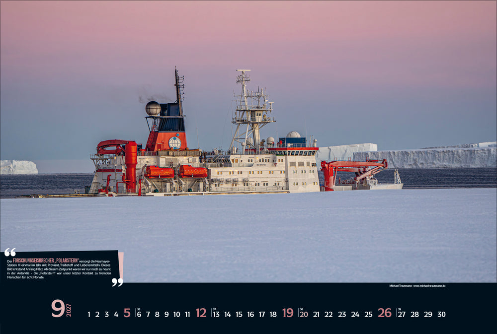 Expedition Antarktis - Wandkalender 2027 - 58 x 39 cm - Korsch Kalender