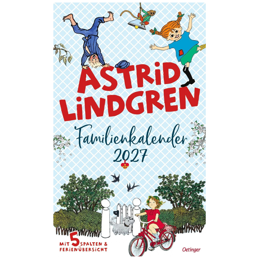 Astrid Lindgren Familienkalender 2027 - 25 x 27 cm