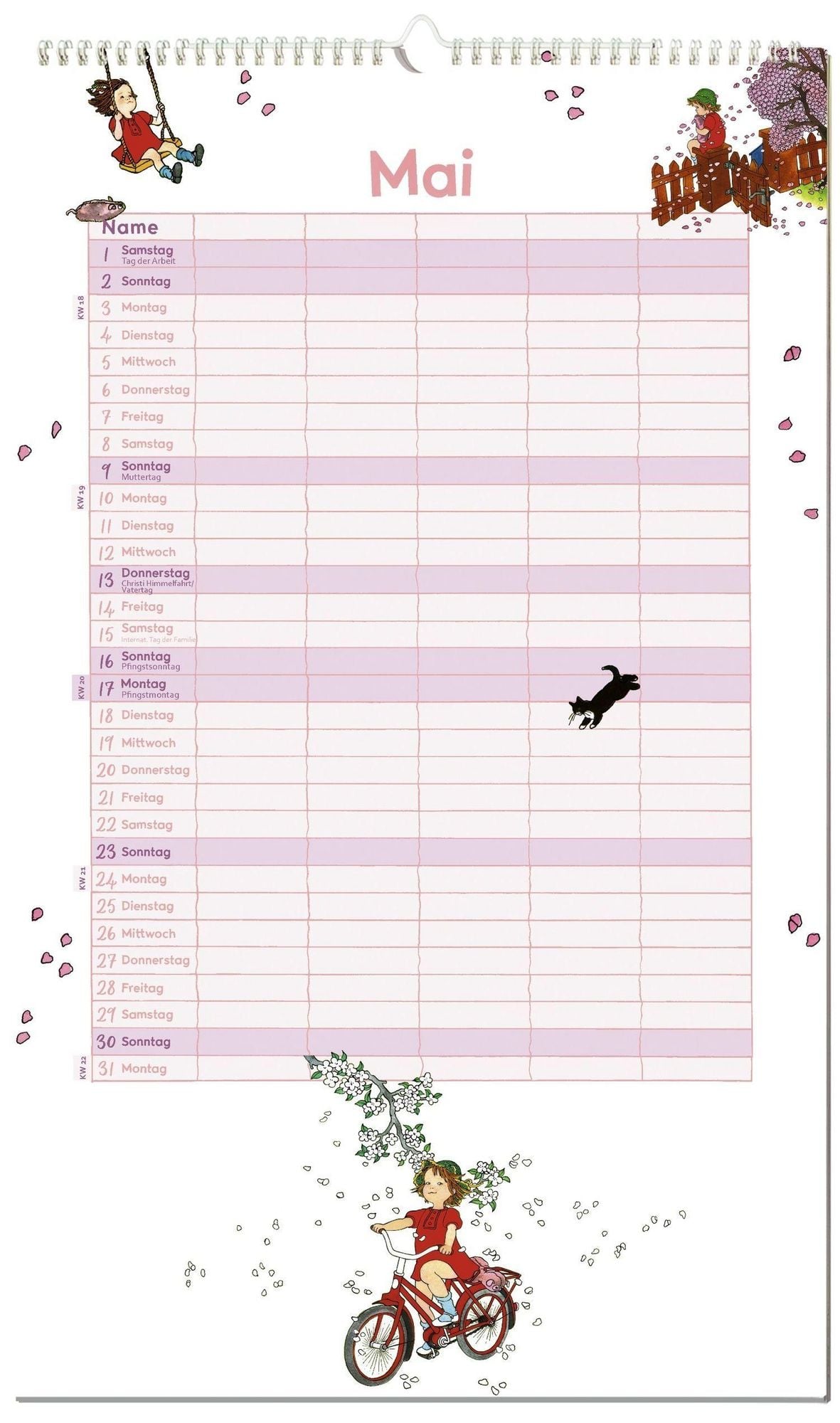 Astrid Lindgren Familienkalender 2027 - 25 x 27 cm