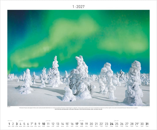 Polarlicht - Wandkalender 2027 - 60 x 50 cm - Palazzi Verlag
