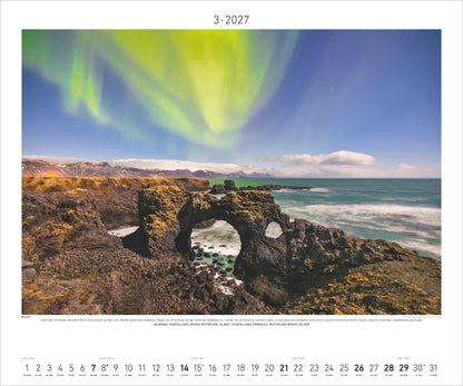 Polarlicht - Wandkalender 2027 - 60 x 50 cm - Palazzi Verlag