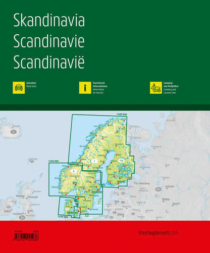 Scandinavia - Road Atlas 1:200,000 - 1:400,000 - Freytag &amp; Berndt