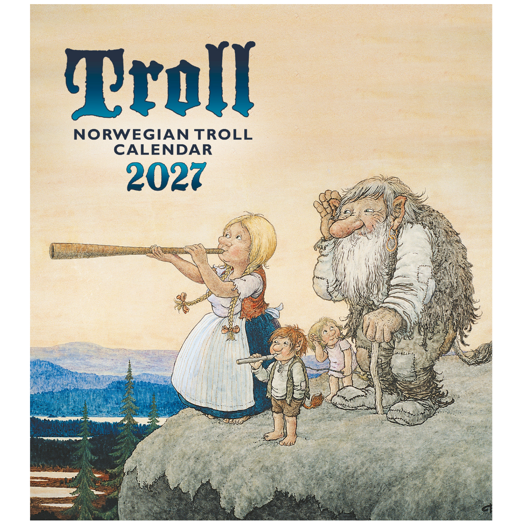 Troll Kalender Lidberg  - Wandkalender 2027 - 30 x 34 cm - Aune Forlag