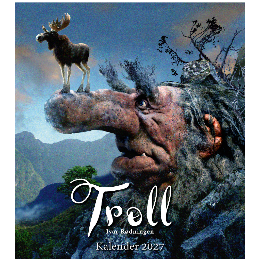 Troll Kalender Rødningen  - Wandkalender 2027 - 30 x 34 cm - Aune Forlag