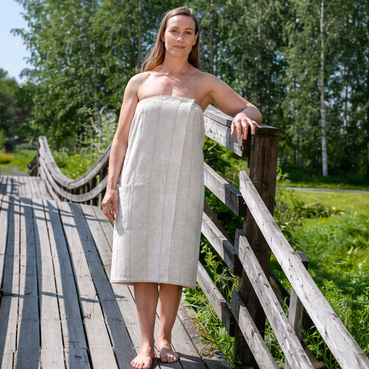 Saunatuch - Badetuch - Wickelhandtuch in Geschenkverpackung