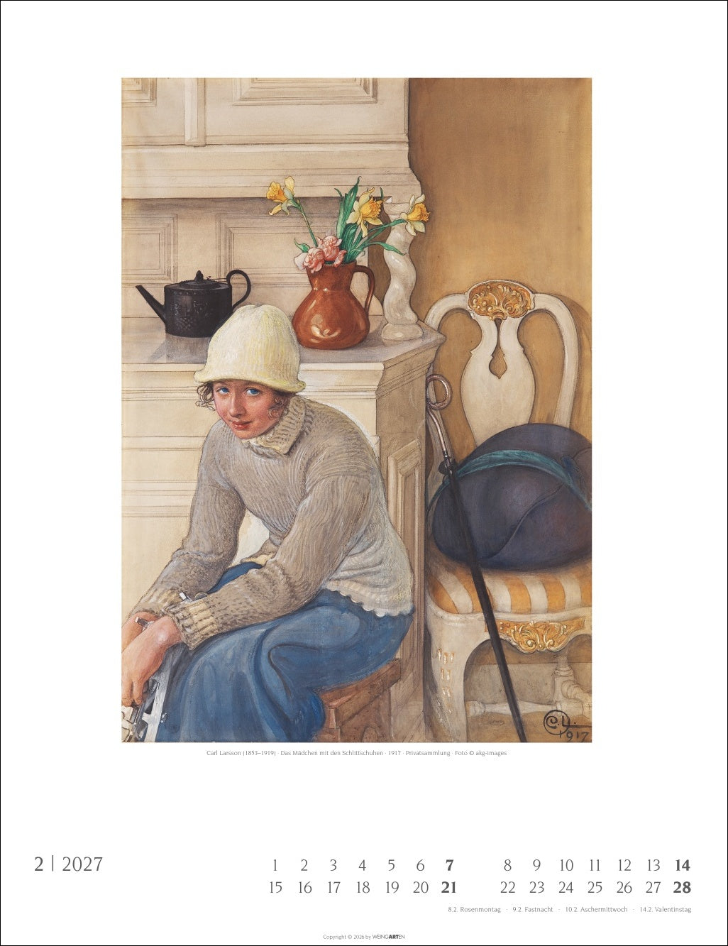 Carl Larsson - Wandkalender 2027 - 30 x 39 cm - Kunstverlag Weingarten