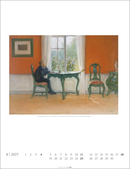 Carl Larsson - Wandkalender 2027 - 30 x 39 cm - Kunstverlag Weingarten