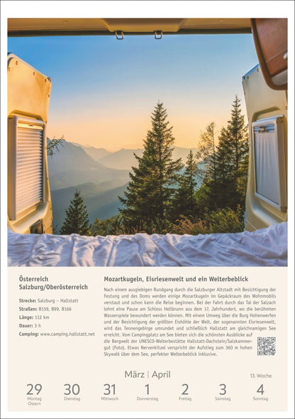 Campinglust - Wochen-Kultur-Kalender 2027 - 25 x 36 cm - Harenberg