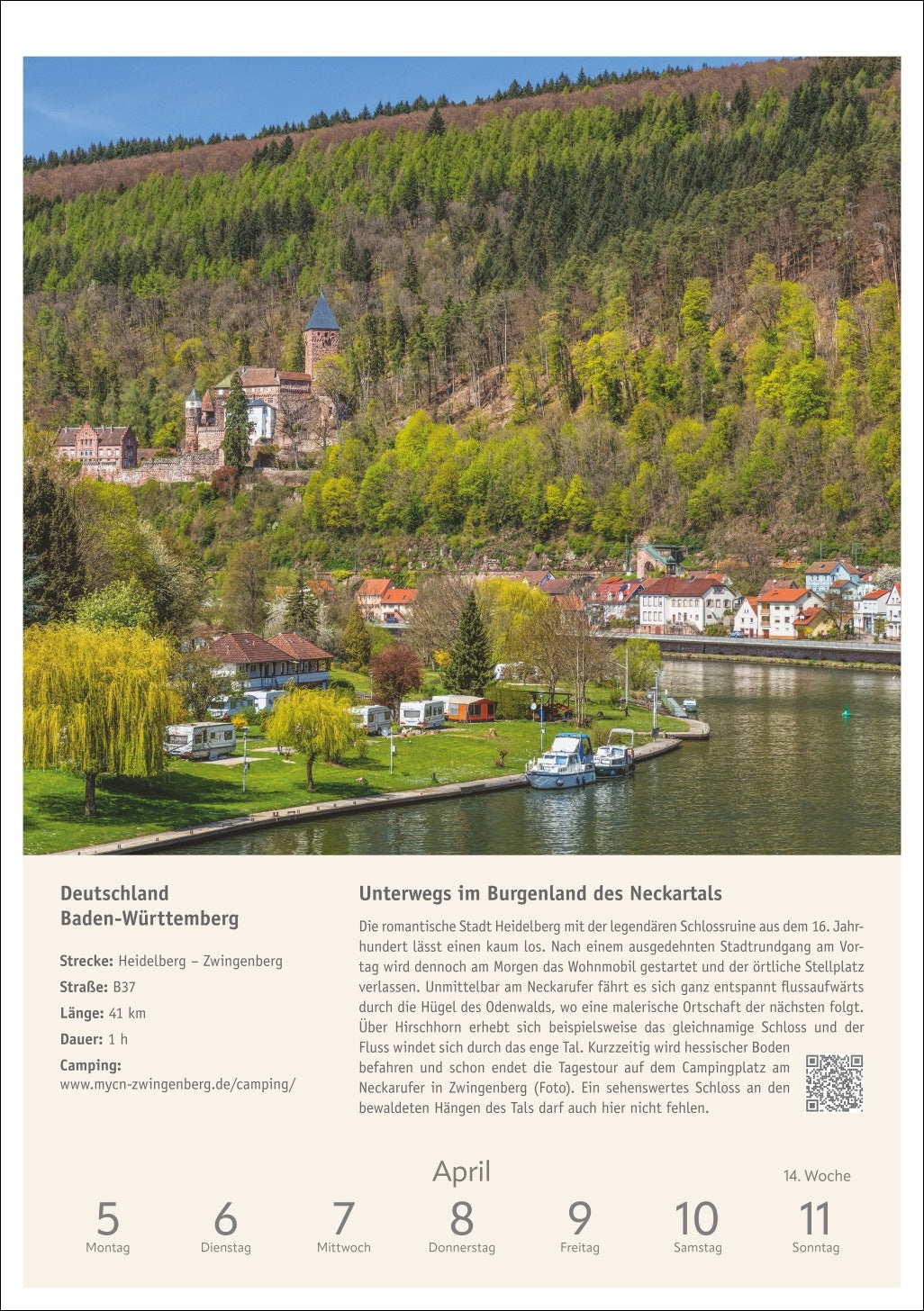 Campinglust - Wochen-Kultur-Kalender 2027 - 25 x 36 cm - Harenberg