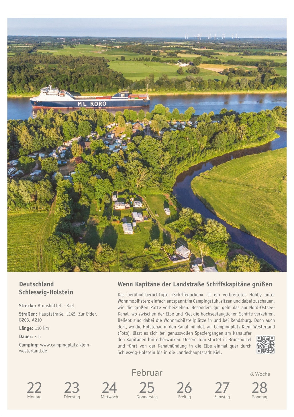 Campinglust - Wochen-Kultur-Kalender 2027 - 25 x 36 cm - Harenberg