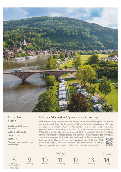 Campinglust - Wochen-Kultur-Kalender 2027 - 25 x 36 cm - Harenberg