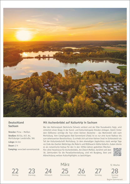 Campinglust - Wochen-Kultur-Kalender 2027 - 25 x 36 cm - Harenberg