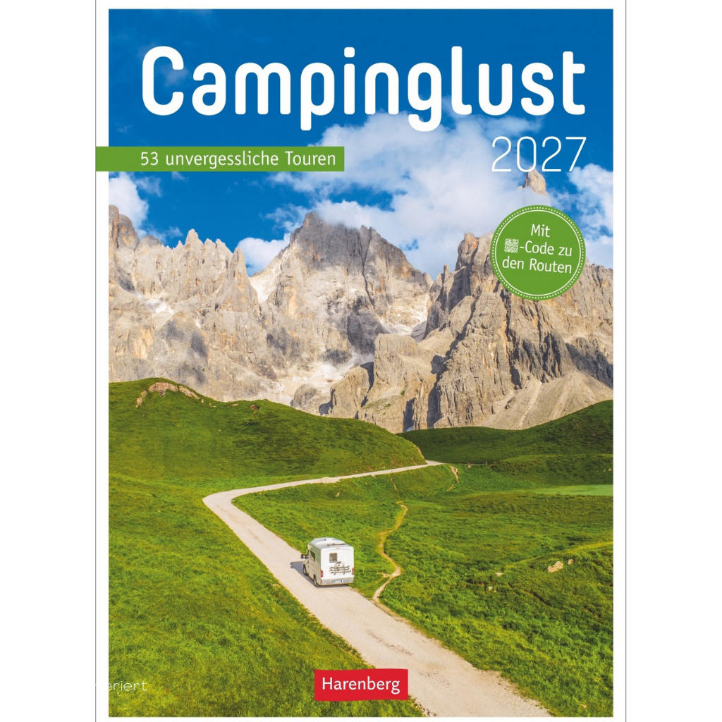 Campinglust - Wochen-Kultur-Kalender 2027 - 25 x 36 cm - Harenberg