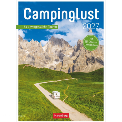 Campinglust - Wochen-Kultur-Kalender 2027 - 25 x 36 cm - Harenberg
