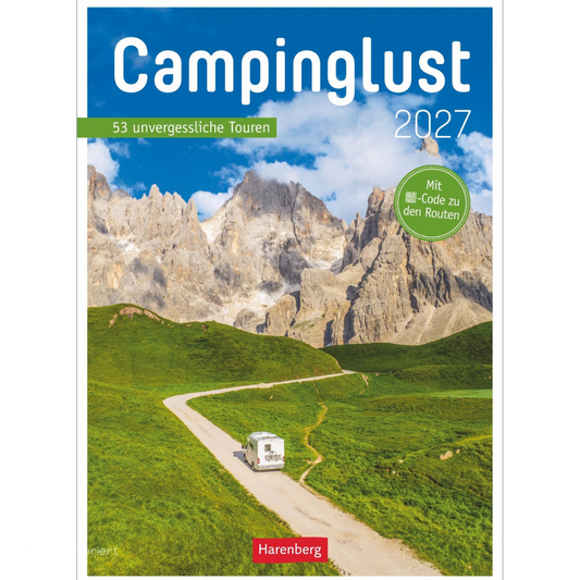 Campinglust - Wochen-Kultur-Kalender 2027 - 25 x 36 cm - Harenberg