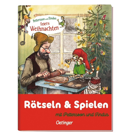 Puzzle im Buch - Pettersson und Findus feiern Weihnachten