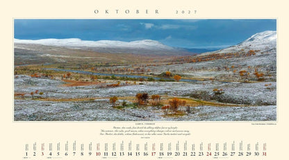 Panorama Norway - Wall Calendar 2025 - 59 x 34 cm - Calendar for 2025