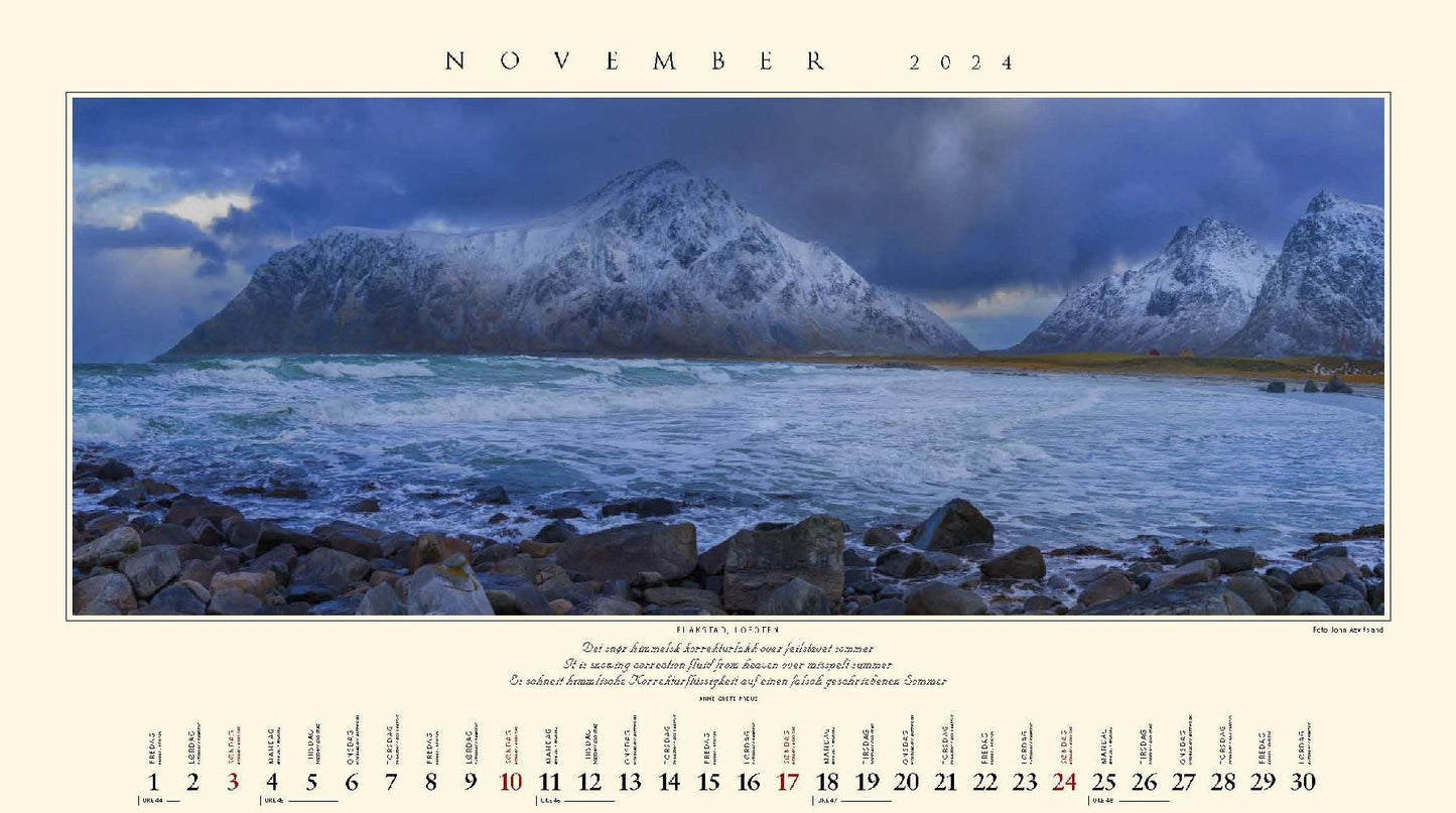 Panorama Norway -  Tischkalender 2024 - 22 x 18 cm - Kalenderforlaget