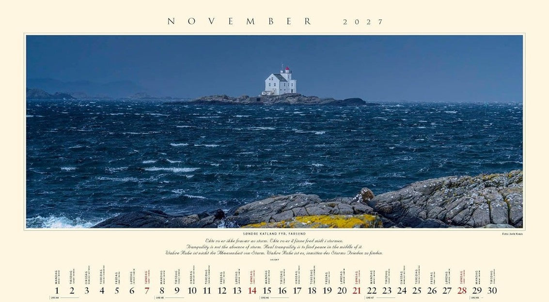 Panorama Norway - Wall Calendar 2025 - 59 x 34 cm - Calendar for 2025