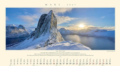 Panorama Norway - Wall Calendar 2025 - 59 x 34 cm - Calendar for 2025