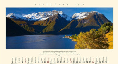 Panorama Norway - Wall Calendar 2025 - 59 x 34 cm - Calendar for 2025