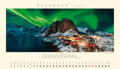 Panorama Norway -  Tischkalender 2026 - 22 x 18 cm - Kalenderforlaget