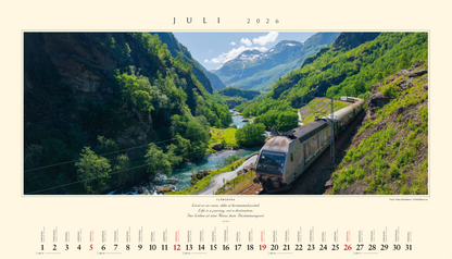 Panorama Norway -  Tischkalender 2026 - 22 x 18 cm - Kalenderforlaget