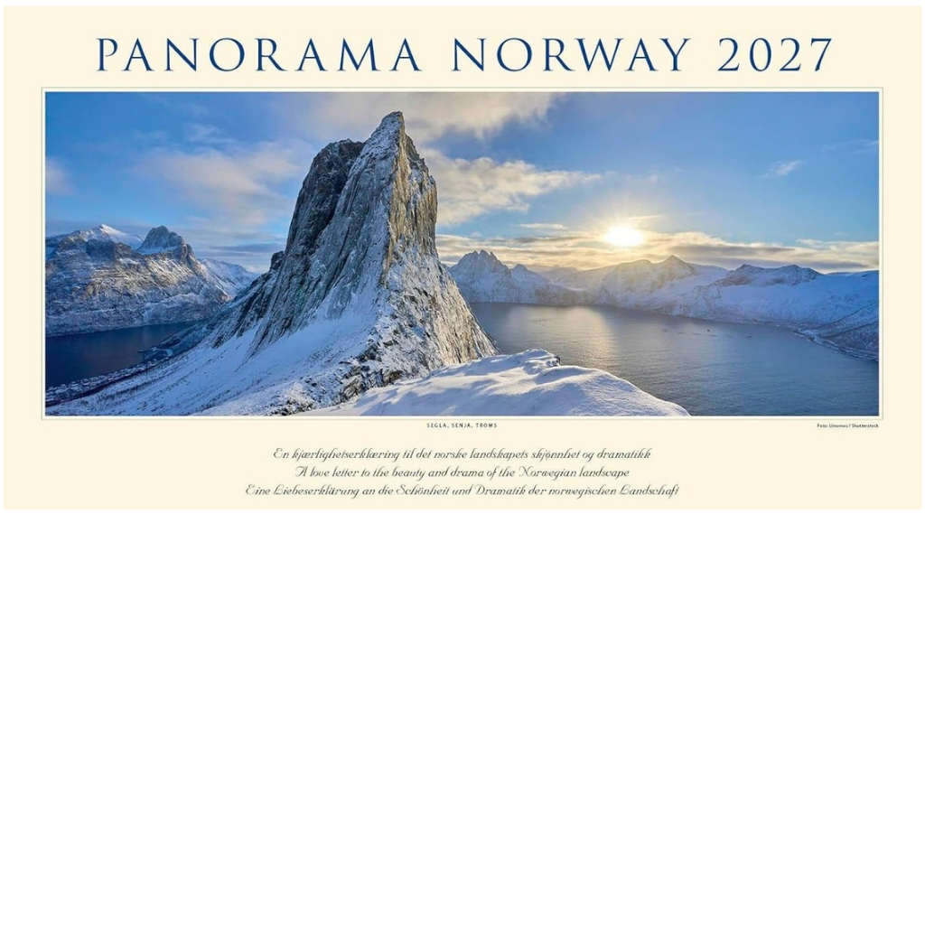 Panorama Norway - Wall Calendar 2025 - 59 x 34 cm - Calendar for 2025
