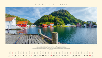 Panorama Norway -  Tischkalender 2026 - 22 x 18 cm - Kalenderforlaget